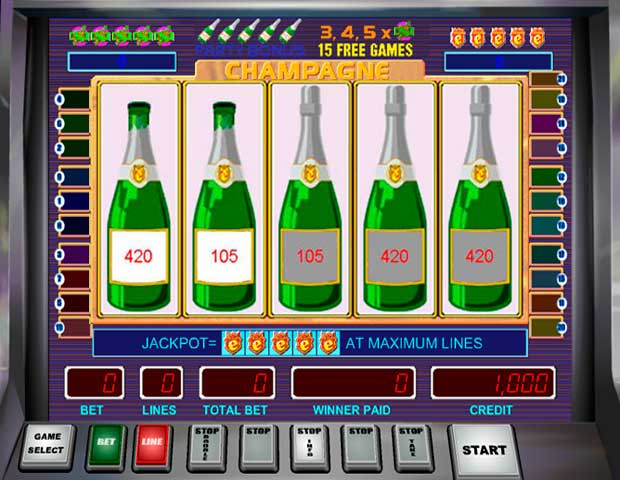 Игровой автомат Шампанское на рубли