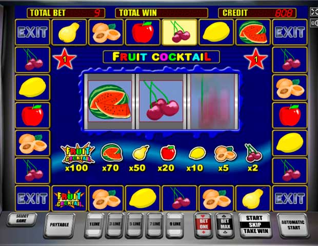 Игровой автомат Fruit Cocktail на рубли